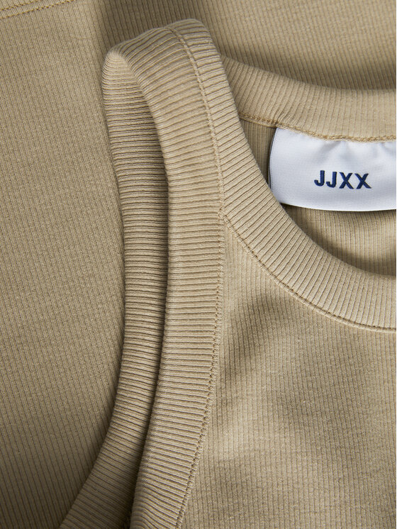 JJXX JJXX Top 12224661 Beżowy Rib Fit