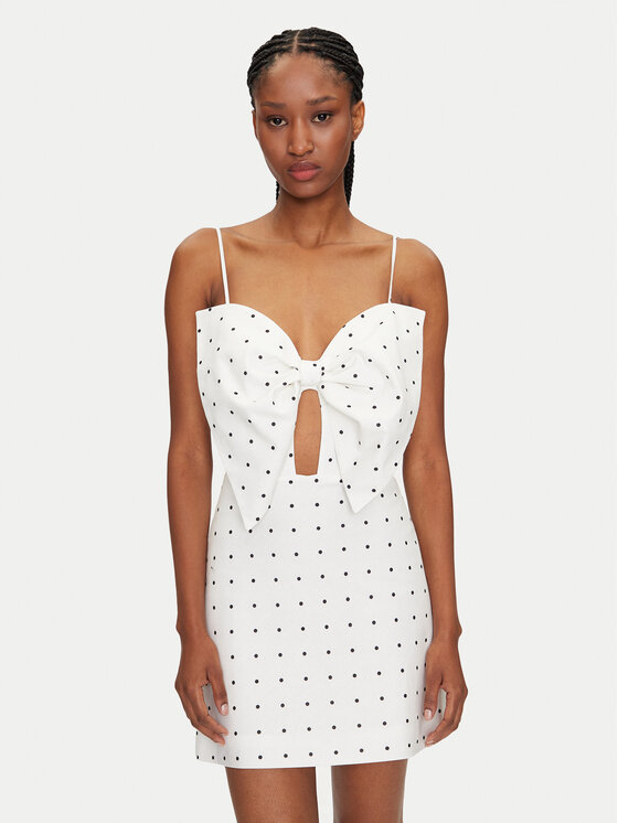 Bardot Bardot Rochie de vară Vieda Linen Bow 59711DB Alb Regular Fit