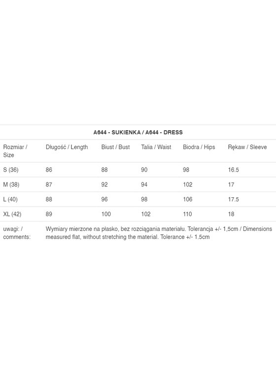 Awama Awama Sukienka letnia A644 Niebieski Basic Fit