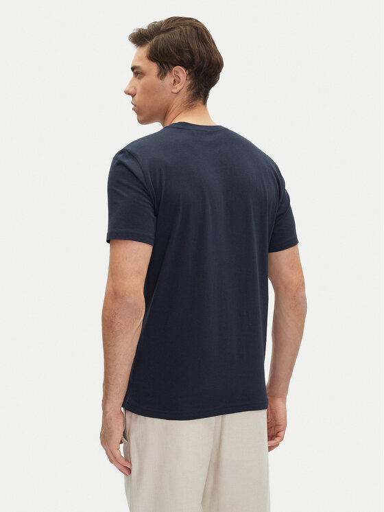Mustang Mustang T-Shirt Austin 1016281 Tmavomodrá Regular Fit