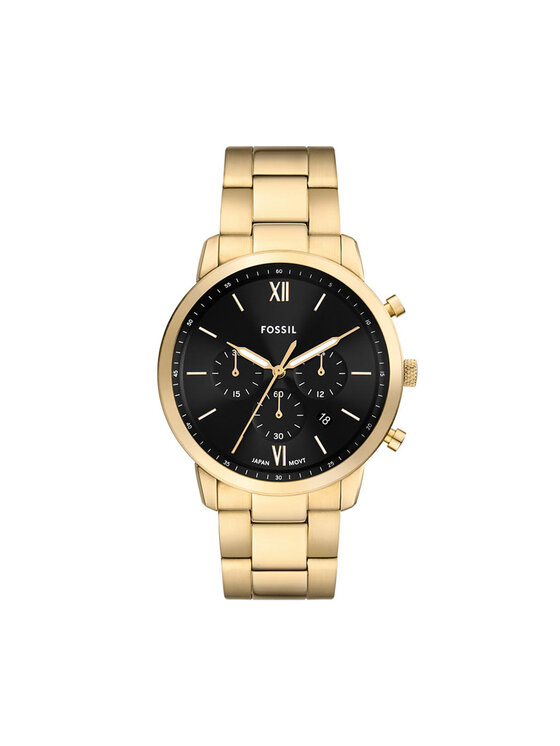 Fossil Fossil Hodinky Neutra Chronograph FS6093 Zlatá