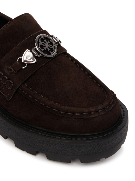 Guess Guess Loafersy FLFYA2 SUE14 Brązowy ciemny