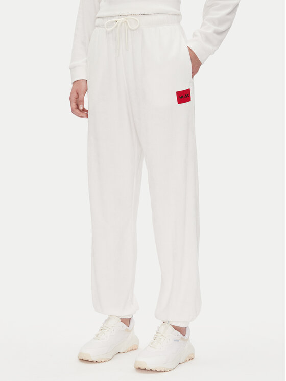 HUGO HUGO Teplákové kalhoty Neve_Pants 50531692 Écru Relaxed Fit