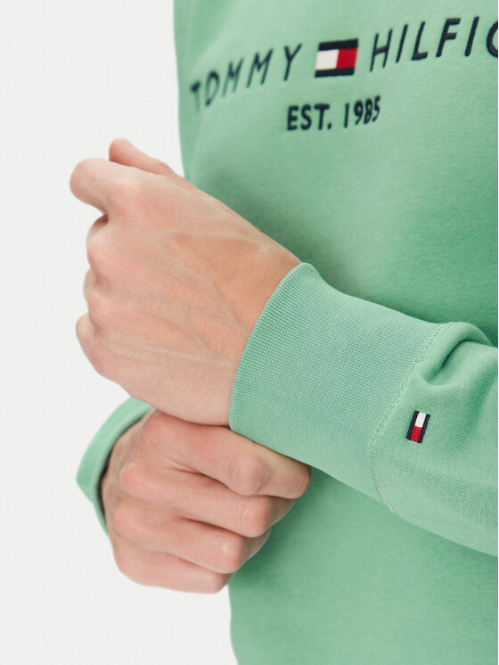 Tommy Hilfiger Tommy Hilfiger Світшот Logo MW0MW11596 Зелений Regular Fit