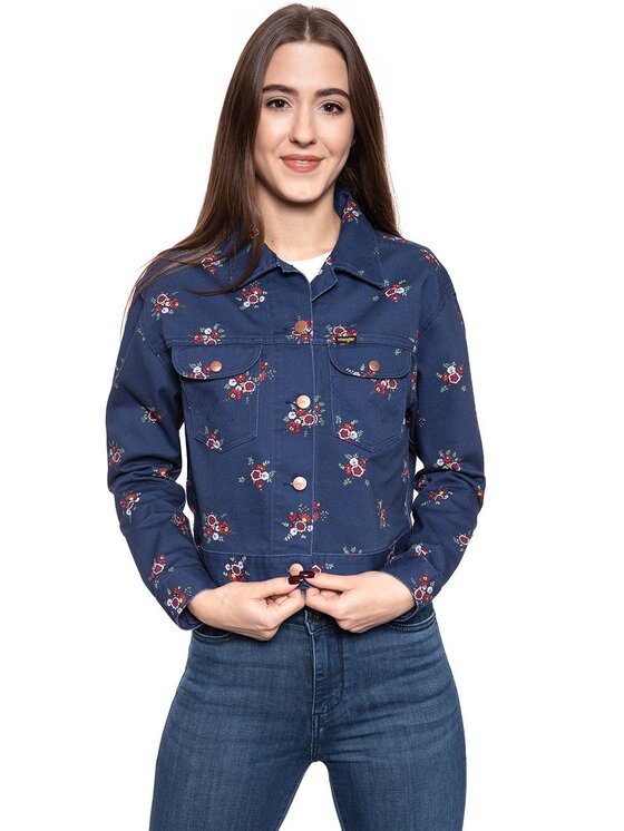 Wrangler Wrangler Giacca da donna RETRO CROP Blu Regular Fit