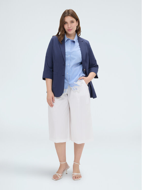 Fiorella Rubino Fiorella Rubino Marynarka Q034T000282N034 Niebieski Regular Fit