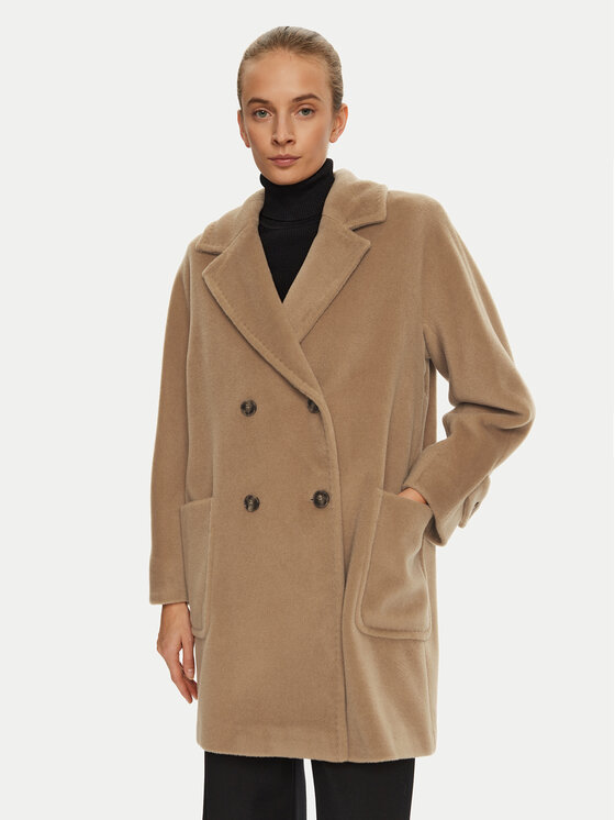 Marella Marella Gyapjú kabát Aprilla 2423016142 Barna Regular Fit