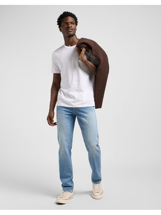 Lee Lee Jeansy DAREN ZIP FLY Niebieski Straight Fit