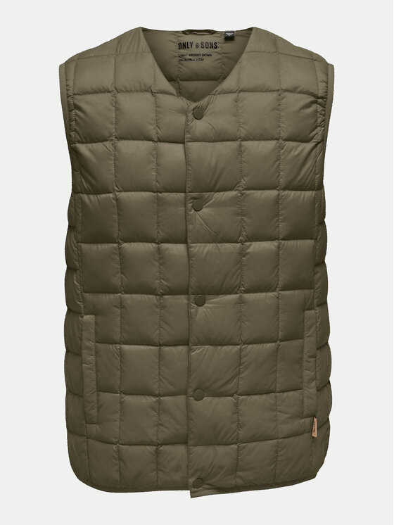 Only & Sons Only & Sons Prsluk Gavin 22030622 Zelena Regular Fit