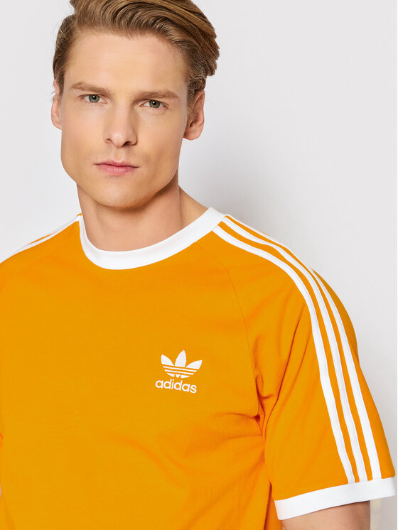 adidas adidas Тишърт adicolor Classics 3-Stripes HE9551 Оранжев Slim Fit