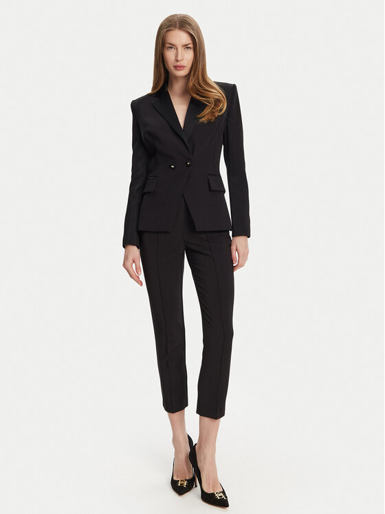 Elisabetta Franchi Elisabetta Franchi Marynarka GI-149-51E2 Czarny Regular Fit
