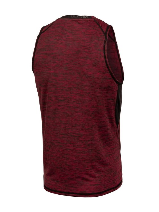 PITBULL PITBULL Koszulka techniczna Tank Top Rashguard Performance Pro plus New Logo 3XL Bordowy Regular Fit