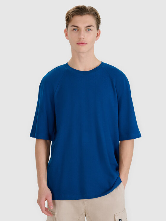 4F 4F T-Shirt MIDSHOP TEXTILE Turkusowy Oversize