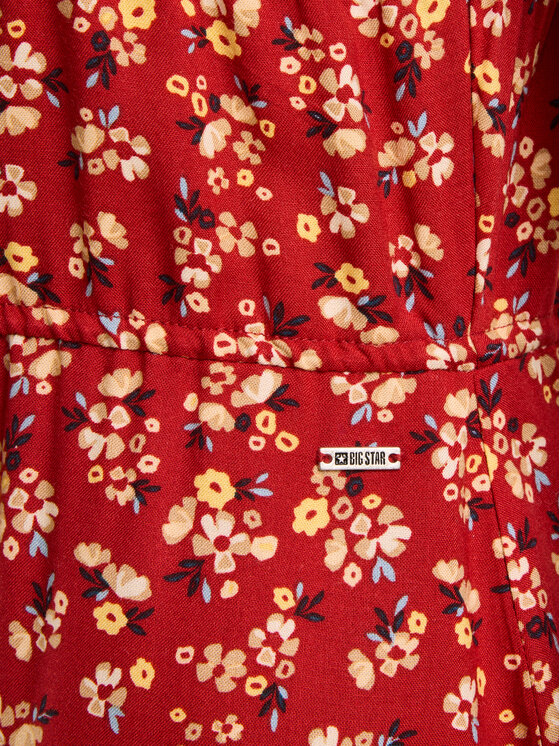 BIG STAR BIG STAR Sukienka letnia CASIE Czerwony Slim Fit