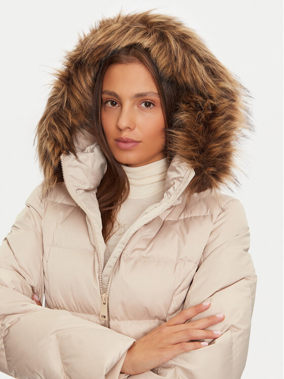 Guess Guess Vatovaná bunda New Olga W4BL41 WEX52 Béžová Regular Fit