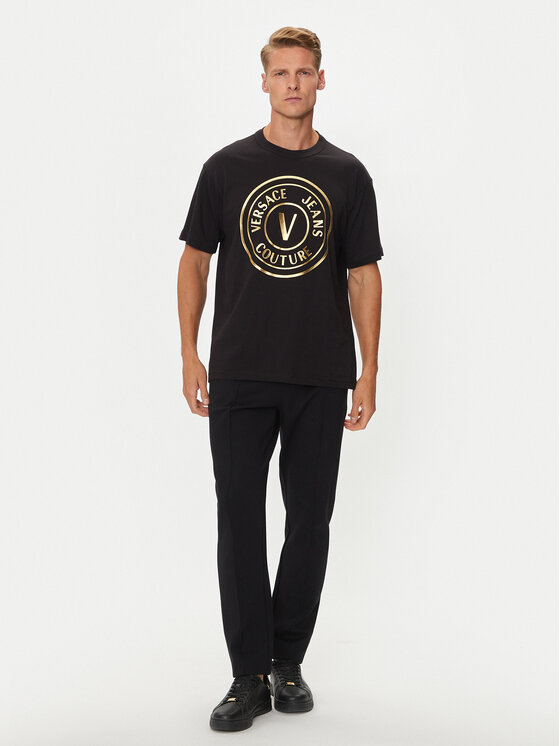 Versace Jeans Couture Versace Jeans Couture T-shirt 76GAHT04 Nero Regular Fit