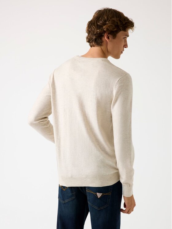 Guess Guess Sweter 179283 Beżowy Classic Fit
