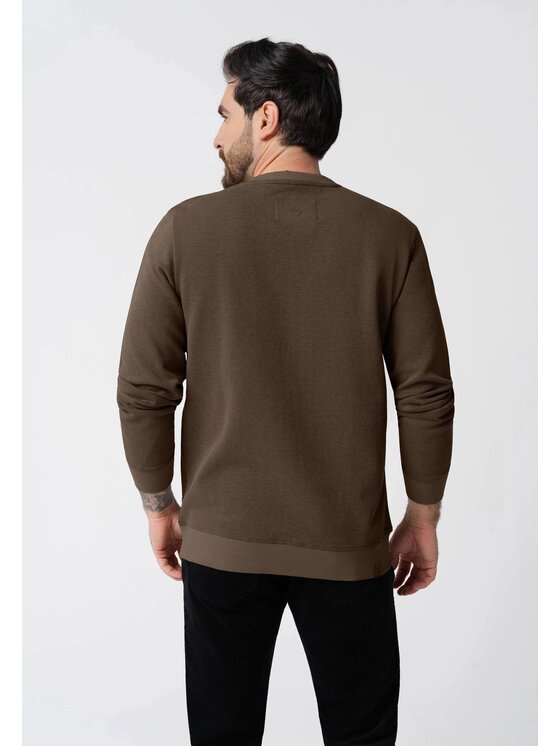 Volcano Volcano Bluza B-LORENC Brązowy Regular Fit