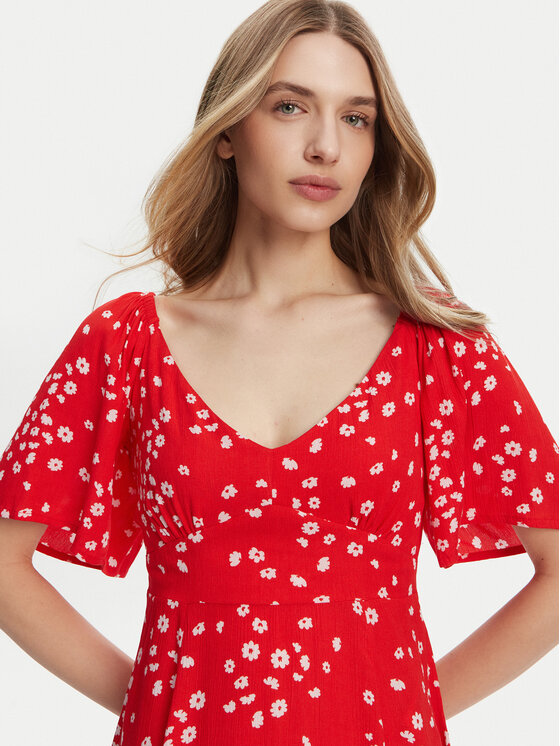 Roxy Roxy Ljetna haljina ERJWD03880 Crvena Regular Fit