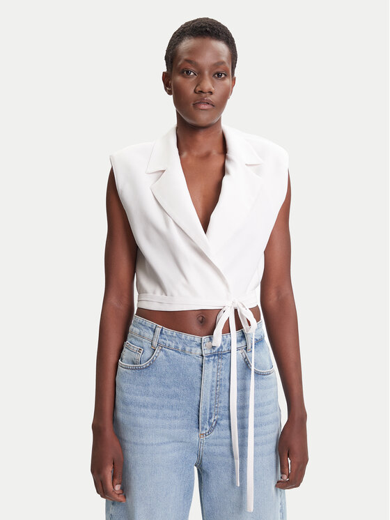 ACCESS FASHION ACCESS FASHION Mellény 53-1028-195 Fehér Slim Fit