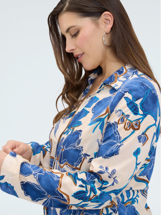 Fiorella Rubino Fiorella Rubino Koszula 5007T001522N0R2 Turkusowy Regular Fit