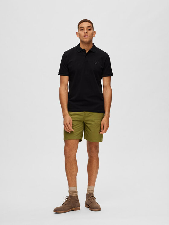 Selected Homme Selected Homme Polo 16087839 Crna Regular Fit