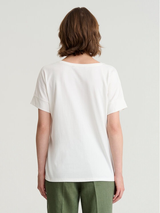 TATUUM TATUUM T-Shirt MONKI 2 Kremowy Classic Fit