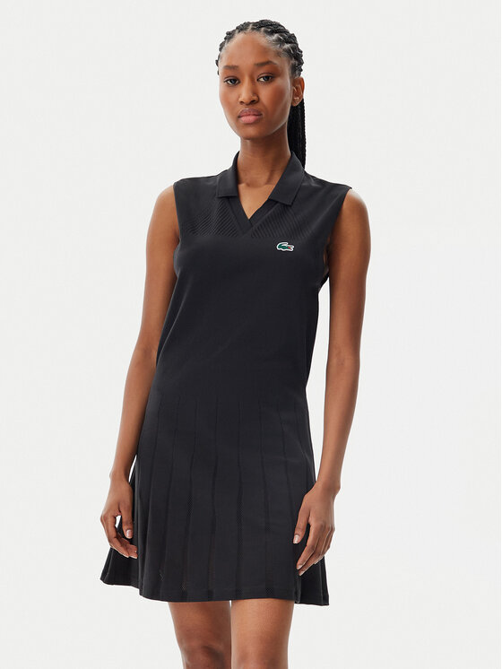 Lacoste Lacoste Сукня тенісна EF0615 Чорний Slim Fit