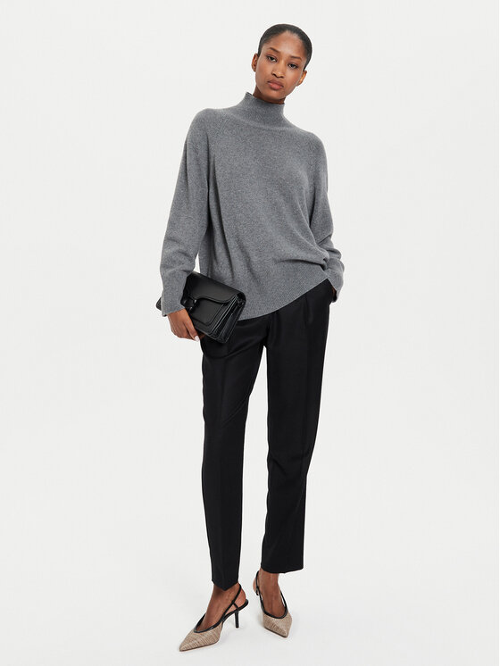 Weekend Max Mara Weekend Max Mara Hlače iz tkanine Caldaia 2425136132 Črna Straight Fit