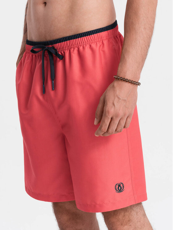 Ombre Ombre Szorty kąpielowe OM-SRBS-0141 Różowy Regular Fit