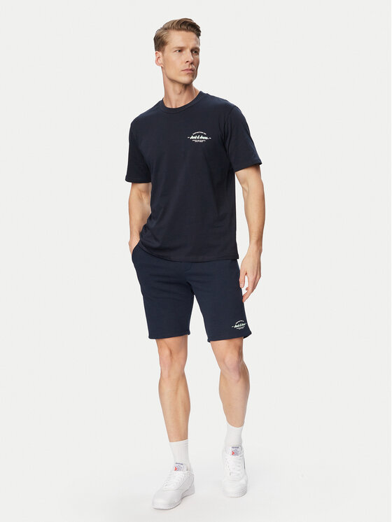 Jack & Jones Jack & Jones Sada T-shirt a šortky Brandon 12298184 Tmavomodrá Regular Fit