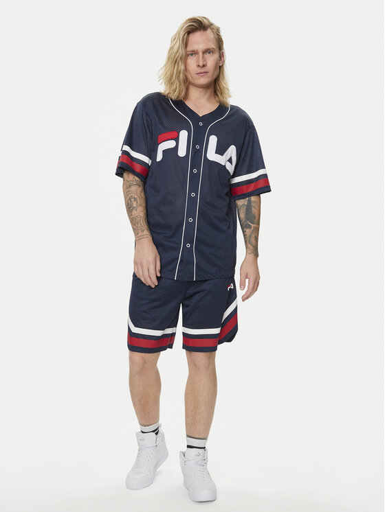 Fila Fila Majica FAM0652 Mornarsko modra Relaxed Fit