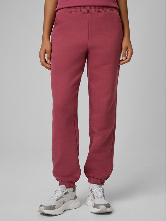 4F 4F Spodnie dresowe BASIC+ Bordowy Regular Fit