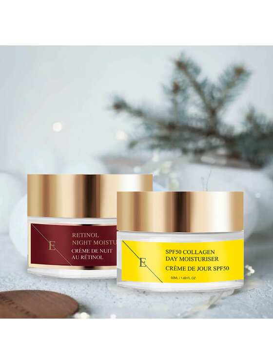 Erthskin London Erthskin London Nawilżający krem ​​na noc Retinol + kolagenowy krem ​​na dzień SPF Krem na dzień i na noc