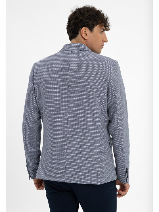Volcano Volcano Marynarka JB-TENDER Niebieski Regular Fit