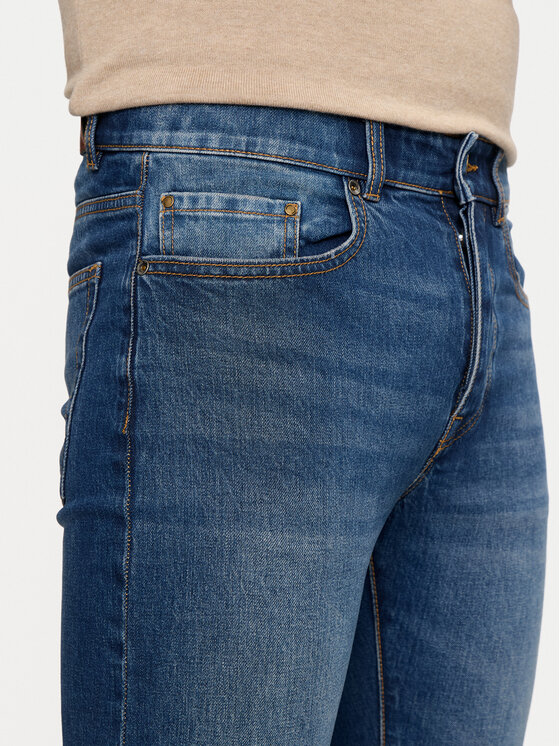United Colors Of Benetton United Colors Of Benetton Jeansy 4MCP57BC8 Tmavomodrá Slim Fit