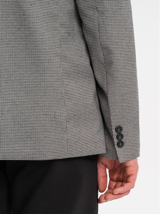 Ombre Ombre Sako OM-BLZB-0116 Šedá Regular Fit