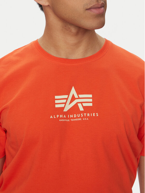 Alpha Industries Alpha Industries T-Shirt Basic 118533 Pomarańczowy Regular Fit