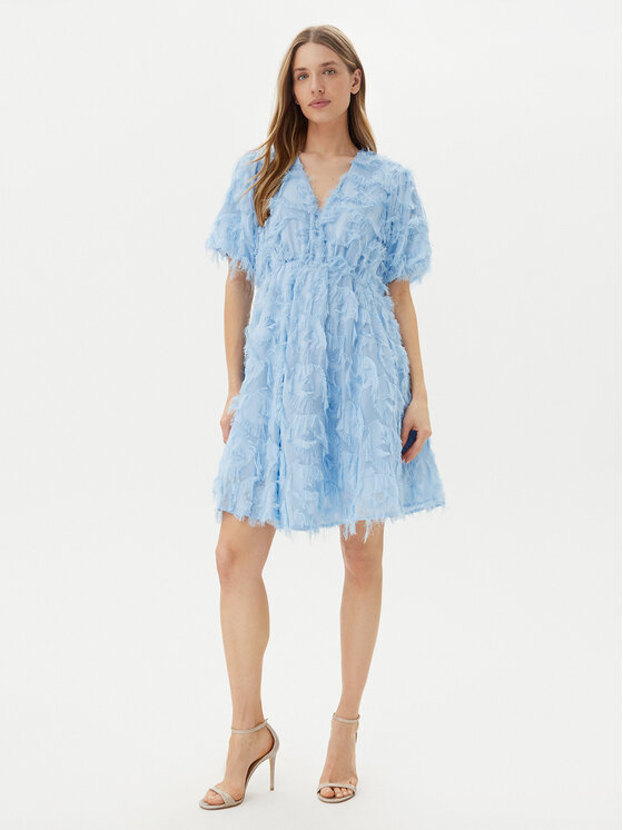 YAS YAS Koktejlové šaty Pazylla 26037234 Světle modrá Loose Fit