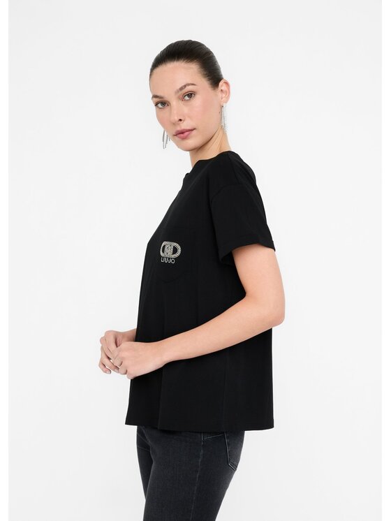 Liu Jo Liu Jo T-shirt UF5257JS904M9786 Nero Regular Fit