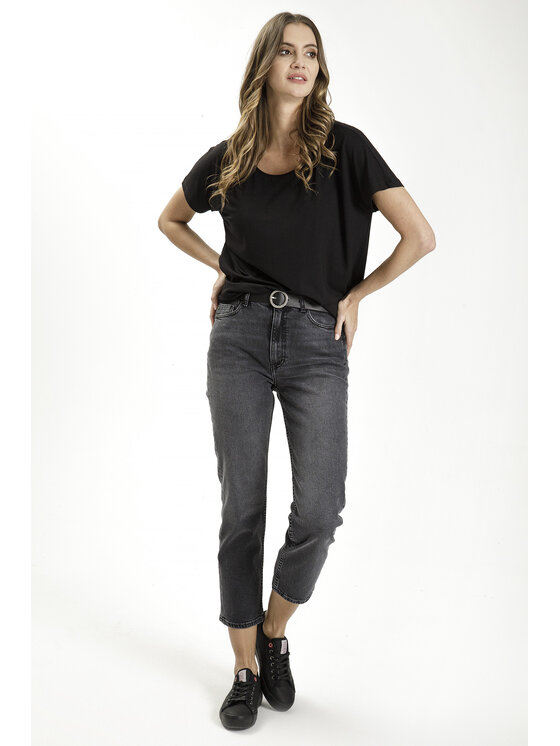Cross Jeans Cross Jeans T-Shirt 55924-020 Czarny Oversize