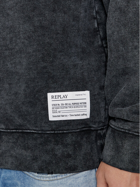 REPLAY Replay Pulóver M6829.000.23688M Fekete Regular Fit