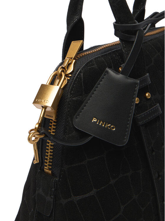 PINKO PINKO Дамска чанта Bowling Bag Medium AI 25-26 PLTT 105906 A2YW Черен