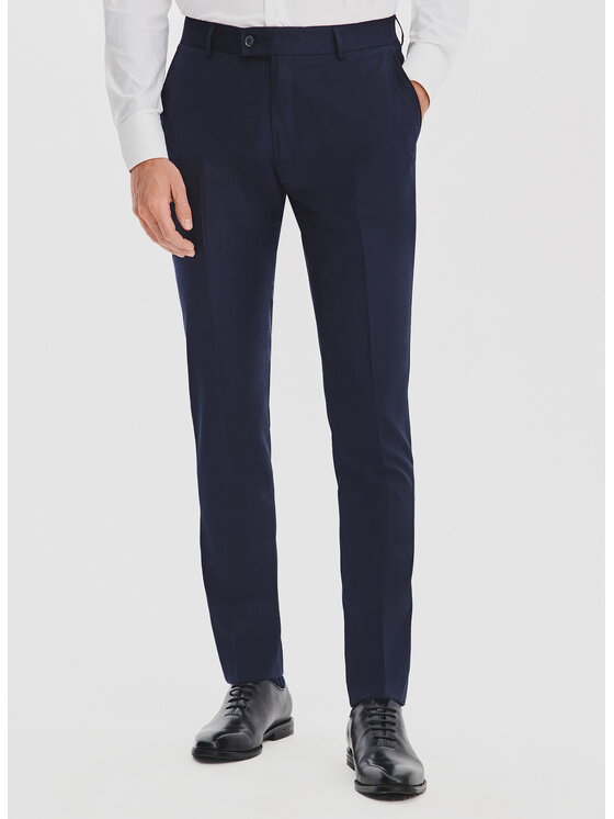 Pako Lorente Pako Lorente Spodnie garniturowe P25WF-6G-006 Granatowy Super Slim Fit