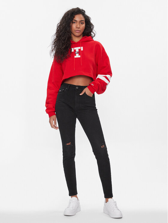 Tommy Jeans Tommy Jeans Majica dugih rukava Letterman Flag DW0DW16122 Crvena Relaxed Fit