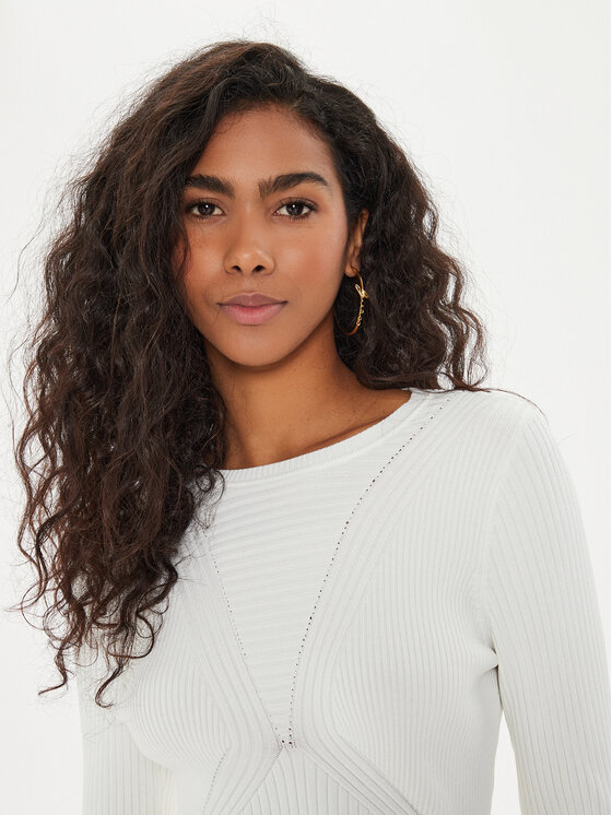 Guess Guess Пуловер Destiny W4YR17 Z37K0 Бял Pullover Fit