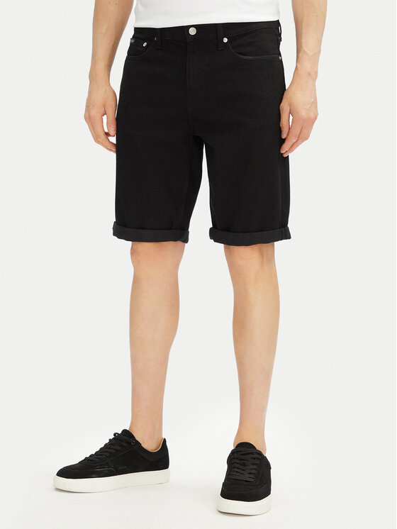 Calvin Klein Jeans Calvin Klein Jeans Pantaloni scurți de blugi J30J327514 Negru Slim Fit