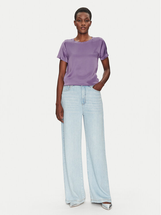 ViCOLO ViCOLO Majica TD0007 Ljubičasta Relaxed Fit