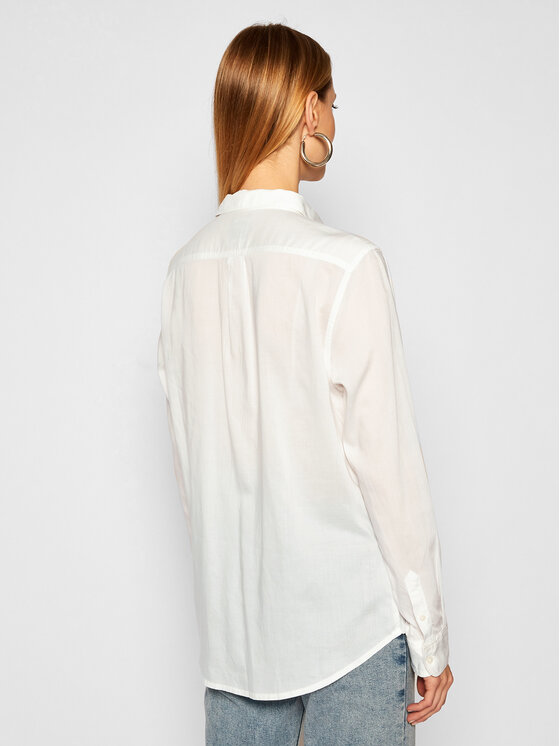 Lee Lee Marškiniai One Pocket L45TGFRR 112110522 Balta Relaxed Fit