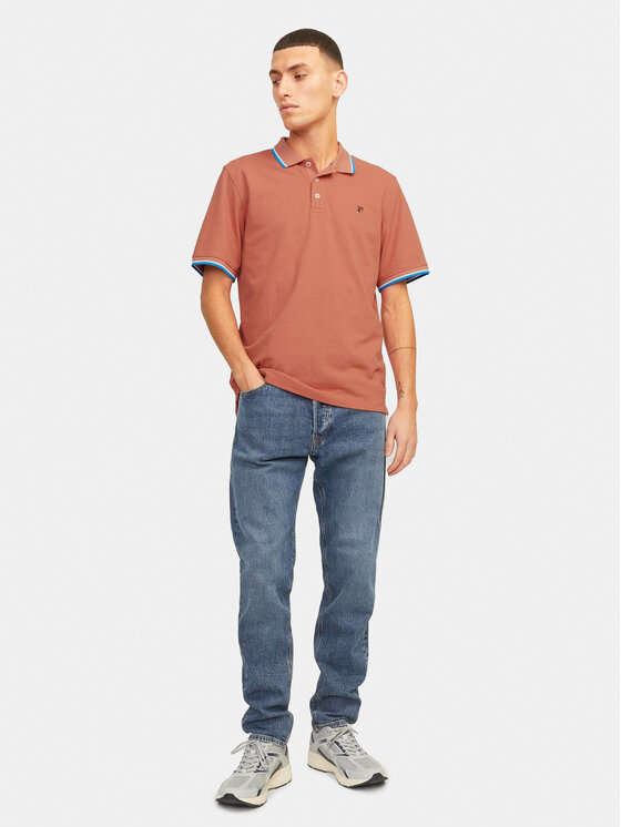 Jack & Jones Jack & Jones Polo Bluwin 12169064 Pomarańczowy Regular Fit